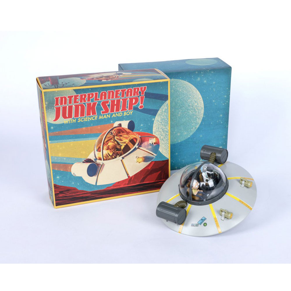 Rick and Morty Rickmobile Exclusive Aluminum Retro Spaceship -  Interplanetary Junk Ship - Tesla's Toys