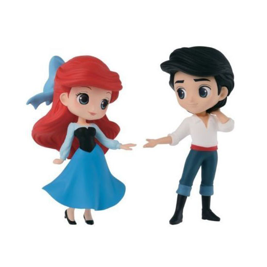 Disney Q Posket Petit Fantastic Time 2 Mini Figure Set - Ariel & Prince Eric