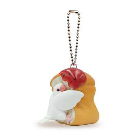 Birds Squashed Against Bread Loaf Swing Mascot Keychain Collection  Design 1