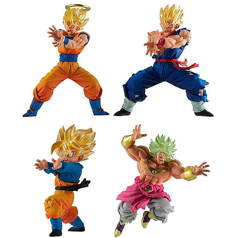  Colección Mini Figuras Dragon Ball Super VS Serie 17 (SSJ Goku, SSJ Gohan, SJ Goten, SSJ Broly) - Juguetes de Tesla